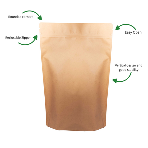 Large ReciKraft Recyclable Doypack Bag with Zip and Valve