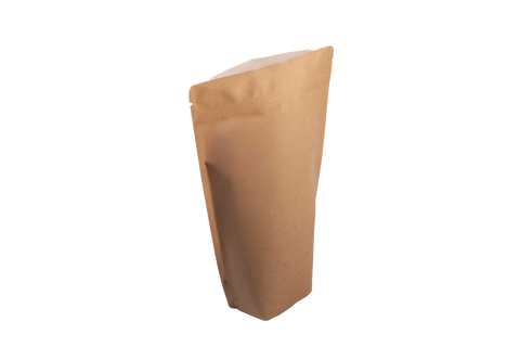 Sachet Doypack recyclable ReciKraft de taille moyenne avec fermeture éclair et valve