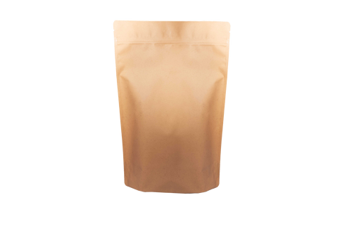 Grand sac Doypack recyclable ReciKraft avec fermeture éclair et valve