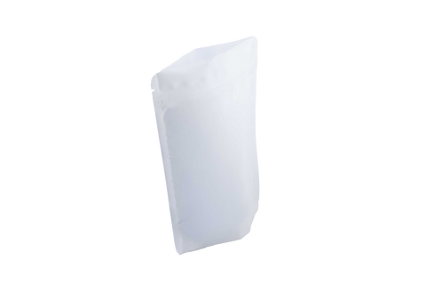 Petit sac Doypack recyclable ReciWhite avec fermeture éclair et valve