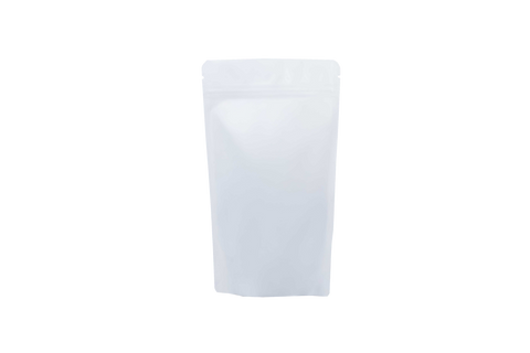 Petit sac Doypack recyclable ReciWhite avec fermeture éclair et valve