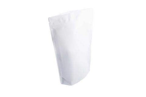 Grand sac Doypack recyclable ReciWhite avec fermeture éclair et valve