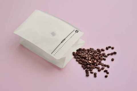 Petit sac recyclable à fond plat ReciWhite avec fermeture éclair et valve