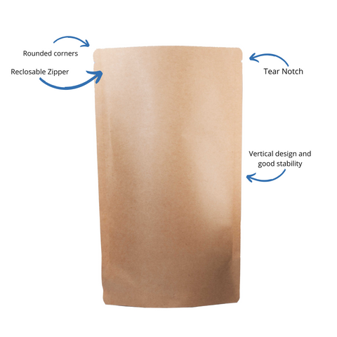 Sac Doypack PureKraft recyclable de taille moyenne