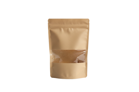 Bolsa Doypack KraftVision grande con Ventana y Zip