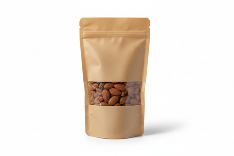 Bolsa Doypack KraftVision pequeña con Ventana y Zip